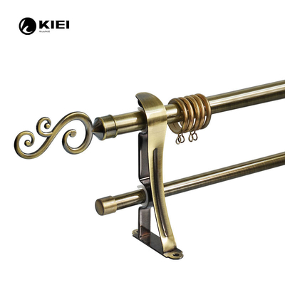 25/19MM Patterned Iron Pipe Curtain Rod For House Decoration